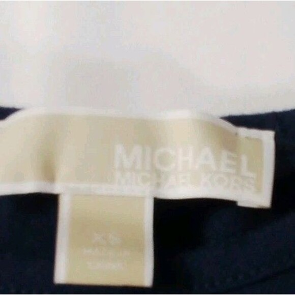 Woman's Michael Kors Navy Blue Tank Top Sheer At Bottom Size XS - Picture 4 of 13